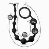 Anal Toys: Anal Adventures Platinum Silicone 10 Anal Beads Black Intimates Adult Boutique