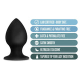 Medium Black Anal Adventures Platinum Silicone Anal Stout Plug  Intimates Adult Boutique
