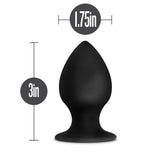 Medium Black Anal Adventures Platinum Silicone Anal Stout Plug  Intimates Adult Boutique