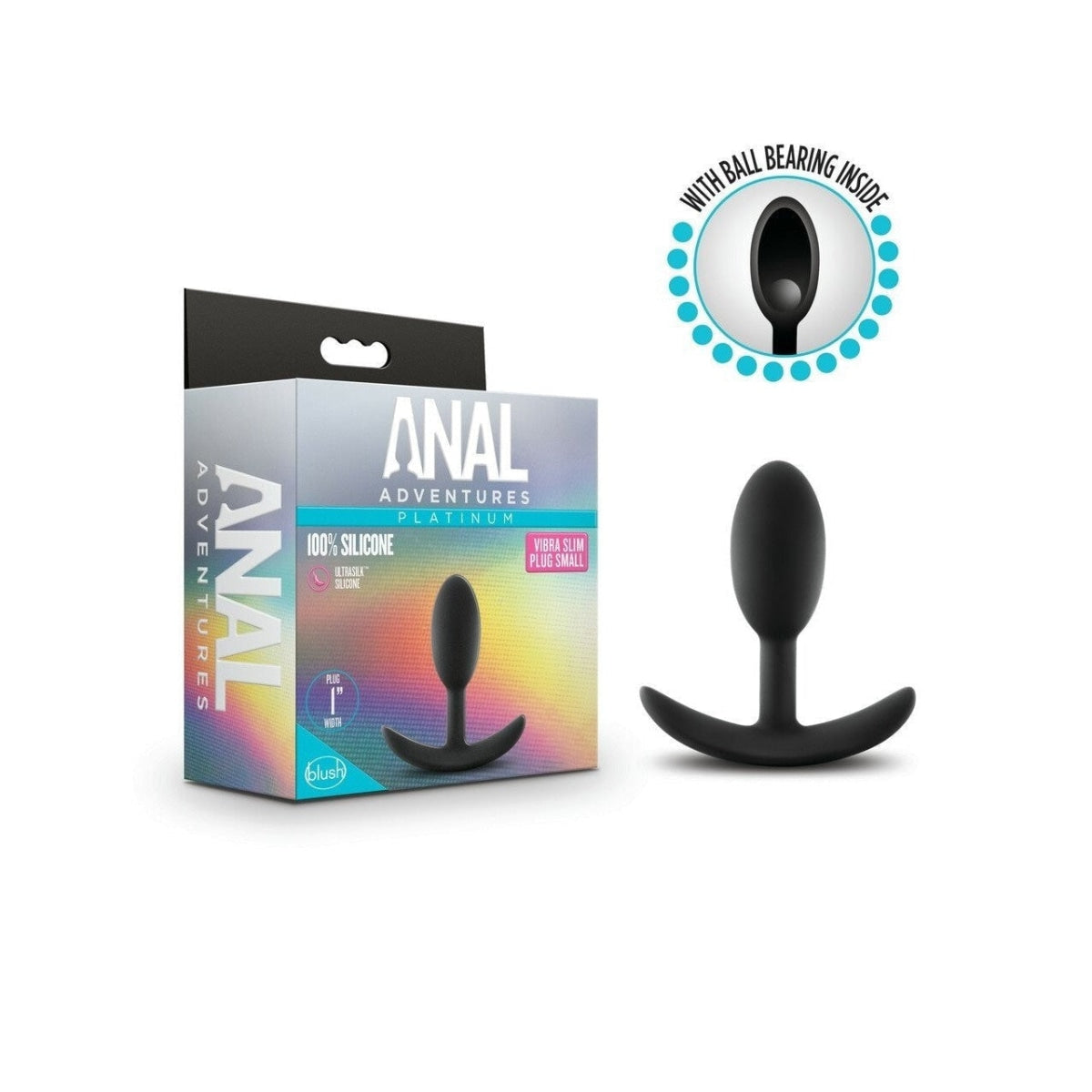 Anal Adventures Platinum Silicone Vibra Slim Plug | Anal Toys Intimates Adult Boutique