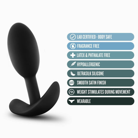 Anal Adventures Platinum Silicone Vibra Slim Plug | Anal Toys Intimates Adult Boutique