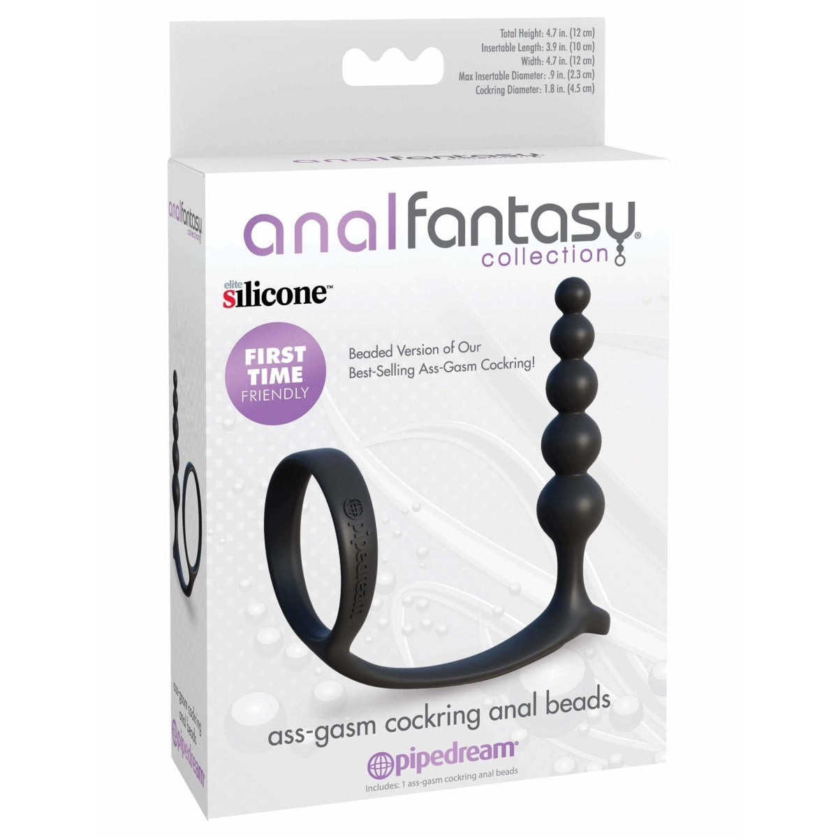 Anal Fantasy Ass-gasm Cockring and Anal Beads Intimates Adult Boutique