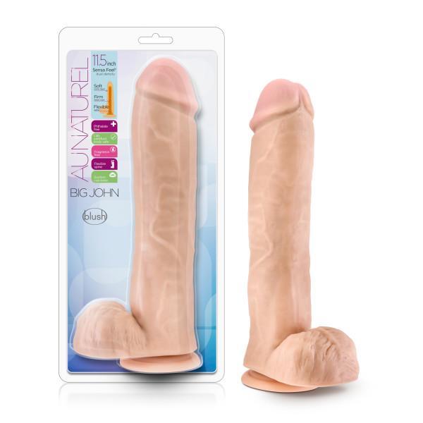 Au Naturel 11.5in Sensa Feel Dildo With Suction Cup Vanilla  Intimates Adult Boutique