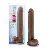 Au Naturel Daddy 14in Chocolate Dildo With Suction Cup  Intimates Adult Boutique