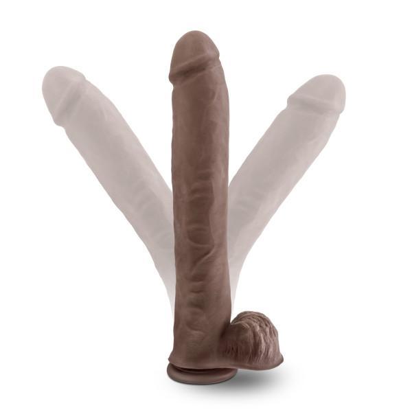 Au Naturel Daddy 14in Chocolate Dildo With Suction Cup  Intimates Adult Boutique