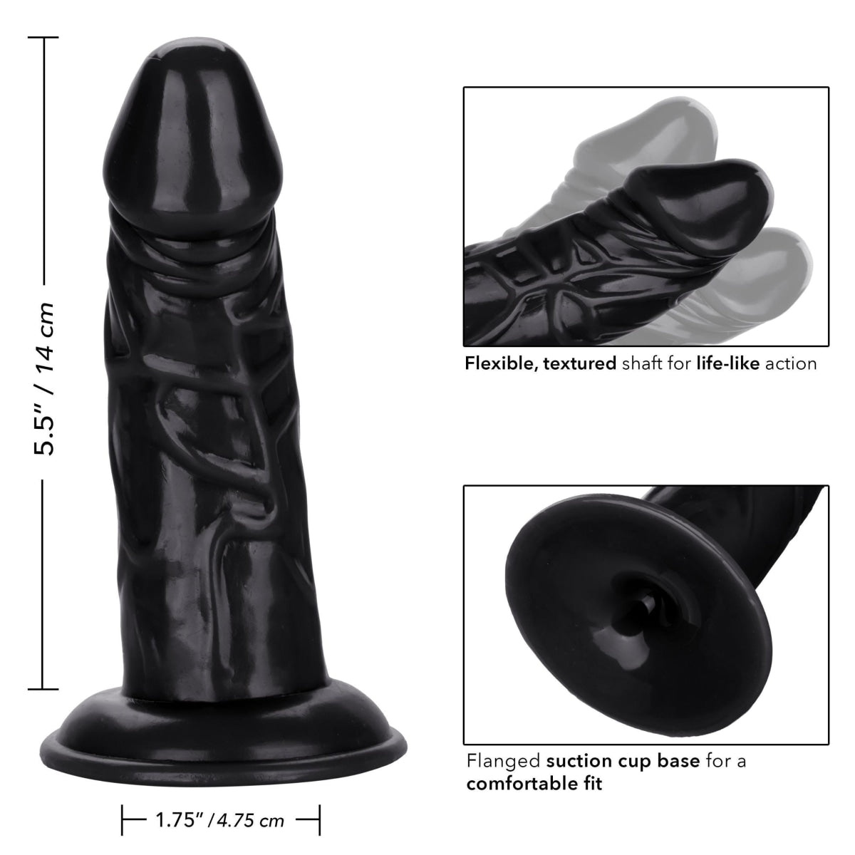 Explore the Back End Chubby Black Dildo – Dildos Collection Intimates Adult Boutique