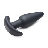 21x Vibrating Silicone Butt Plug w/ Remote - Black | Anal Toys Intimates Adult Boutique