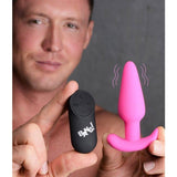 21x Vibrating Silicone Butt Plug with Remote Control | Pink Anal Toy Intimates Adult Boutique
