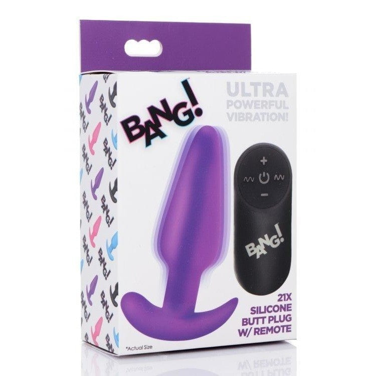  21x Vibrating Silicone Butt Plug | Remote Anal Vibrator Intimates Adult Boutique