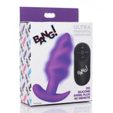 21x Vibrating Silicone Swirl Butt Plug with Remote - Anal Toy Intimates Adult Boutique