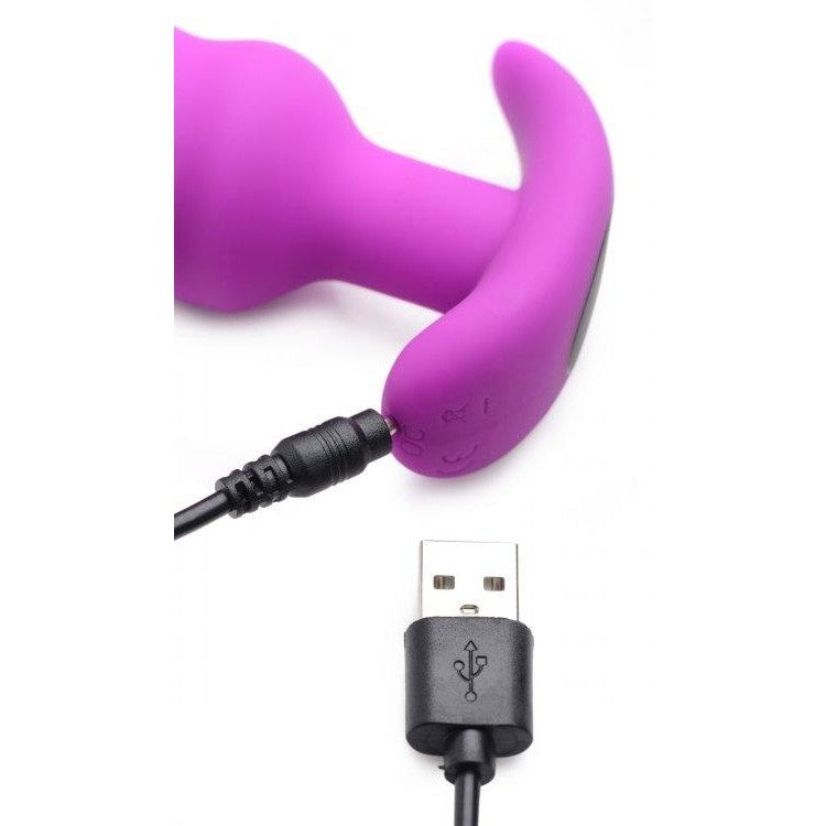 21x Vibrating Silicone Swirl Butt Plug with Remote - Anal Toy Intimates Adult Boutique