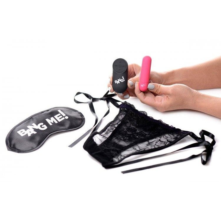 Sextoys for Women: Pink Lace Panties and Blindfold Kit Intimates Adult Boutique