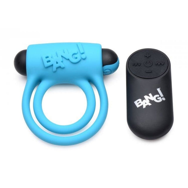 Silicone Cock Ring & Bullet - Blue Remote Control | Sextoys for Couple Intimates Adult Boutique