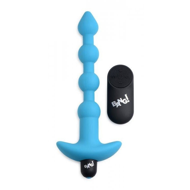 Vibrating Silicone Anal Beads & Remote Blue - Anal Toys Intimates Adult Boutique