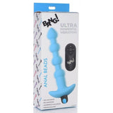 Vibrating Silicone Anal Beads & Remote Blue - Anal Toys Intimates Adult Boutique