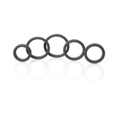 Boneyard Silicone Ring 5pc Kit Black Intimates Adult Boutique