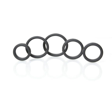 Boneyard Silicone Ring 5pc Kit Black Intimates Adult Boutique