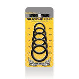 Boneyard Silicone Ring 5pc Kit Black Intimates Adult Boutique