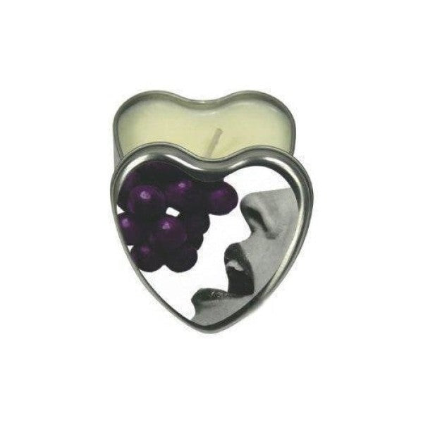 Heart Edible Grape Massage Candle 3-in-1 4.7oz  Intimates Adult Boutique