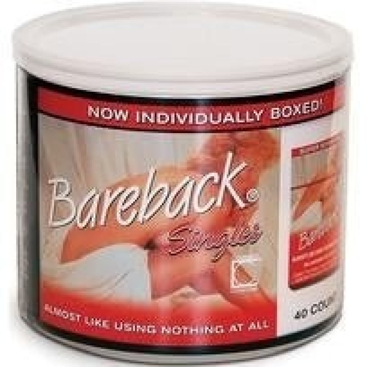 Contempo Bareback Condom Singles 40pc Jar  Intimates Adult Boutique