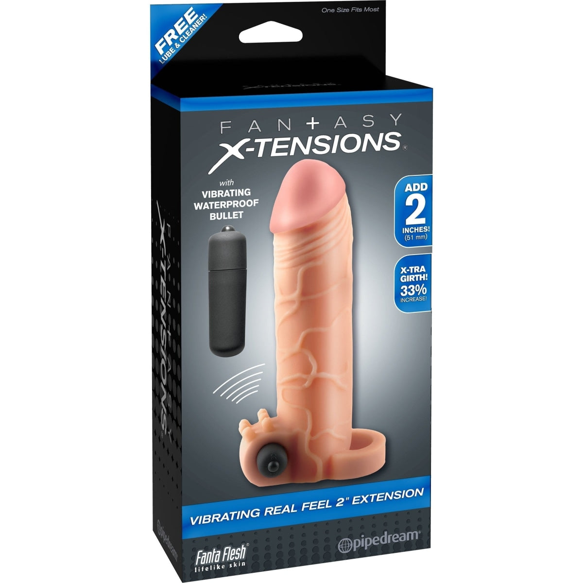 Fantasy X-tensions Vibrating  2" Penis Extension - Sextoys for Men Intimates Adult Boutique