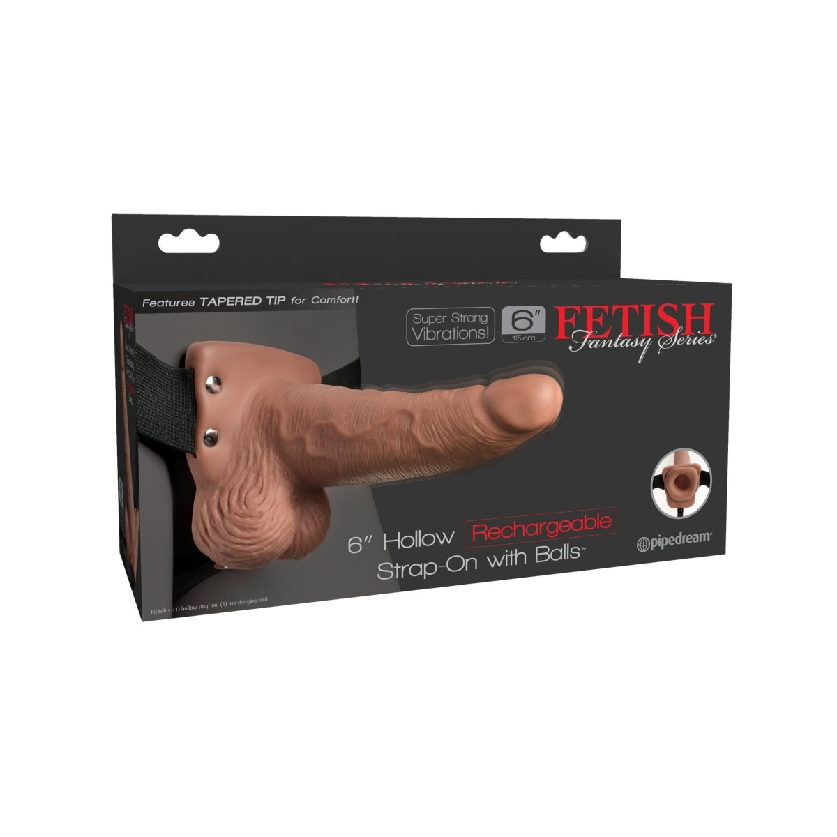 Fetish Fantasy 6 Inch Rechargeable Hollow Strap on - Male Sextoy Intimates Adult Boutique