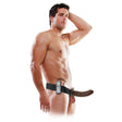 8-inch Hollow Strap On Brown Vibrating - Sextoys for Men Intimates Adult Boutique