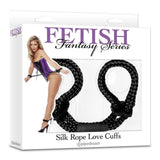  Silk Rope Love Cuffss Black | Fetish Fantasy Product Intimates Adult Boutique