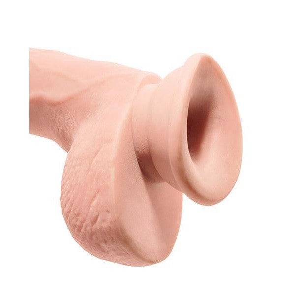 King Cock Plus 9 In Triple Density Cock W- Balls Light Intimates Adult Boutique