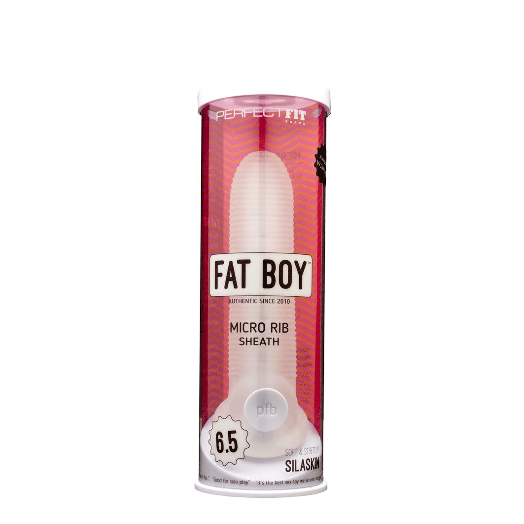 Fat Boy Micro Ribbed Penis Extension Sheath 6.5" - Sextoys for Men"  Intimates Adult Boutique
