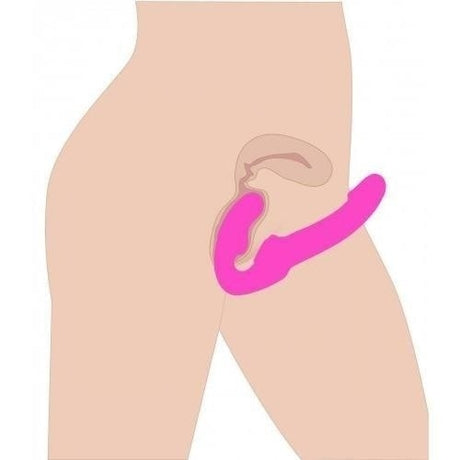 Strap U Evoke Super Charged Pink Vibrating Strapless Silicone Dildo Intimates Adult Boutique
