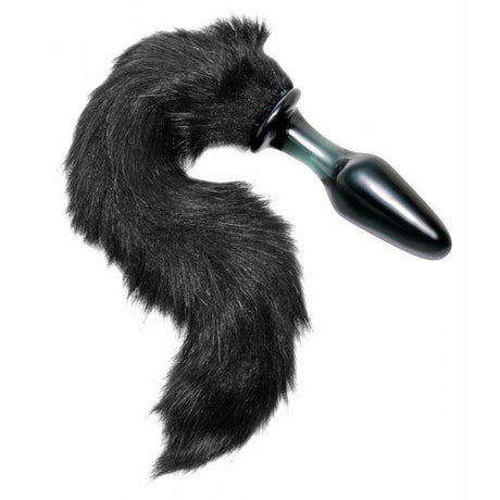 Tailz Midnight Fox Glass Plug W- Tail Intimates Adult Boutique