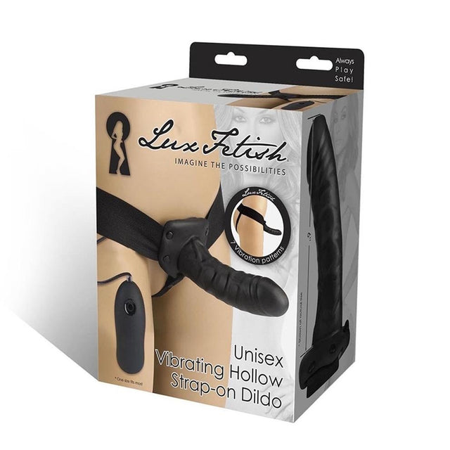 Unisex Vibrating Hollow Strap On Dildo - Sextoys for Men Intimates Adult Boutique